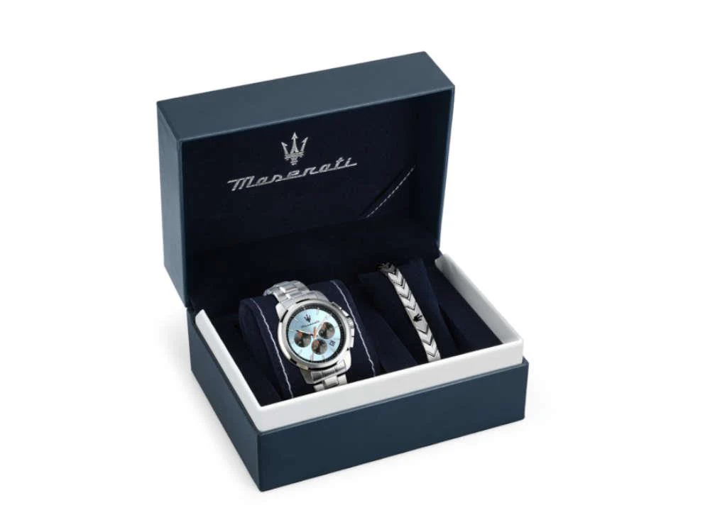 Maserati Successo Quartz Watch, Light Blue, 42 mm, Mineral crystal, R8873621045 - Image 6