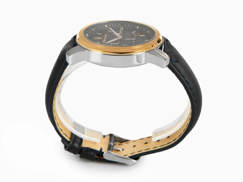 Maserati Successo Quartz Watch, PVD Rose Gold, Blue, 44 mm, R8871621015 - Image 6