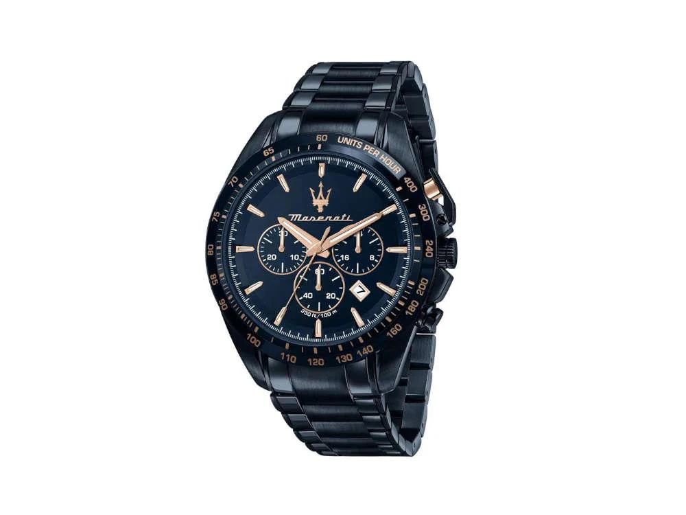 Maserati Traguardo Quartz Watch, PVD, Blue, 45 mm, R8873612054 - Image 2