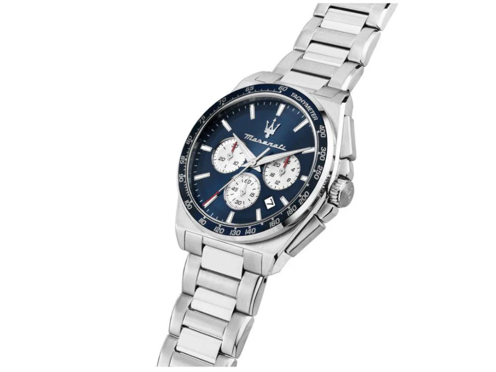 Maserati Velocitá Quartz Watch, Blue, 43 mm, R8873652005 - Image 5