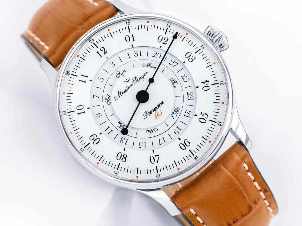 Meistersinger Pangaea Day Date Automatic Watch, 40 mm, White, PDD365901-SG03W - Image 3