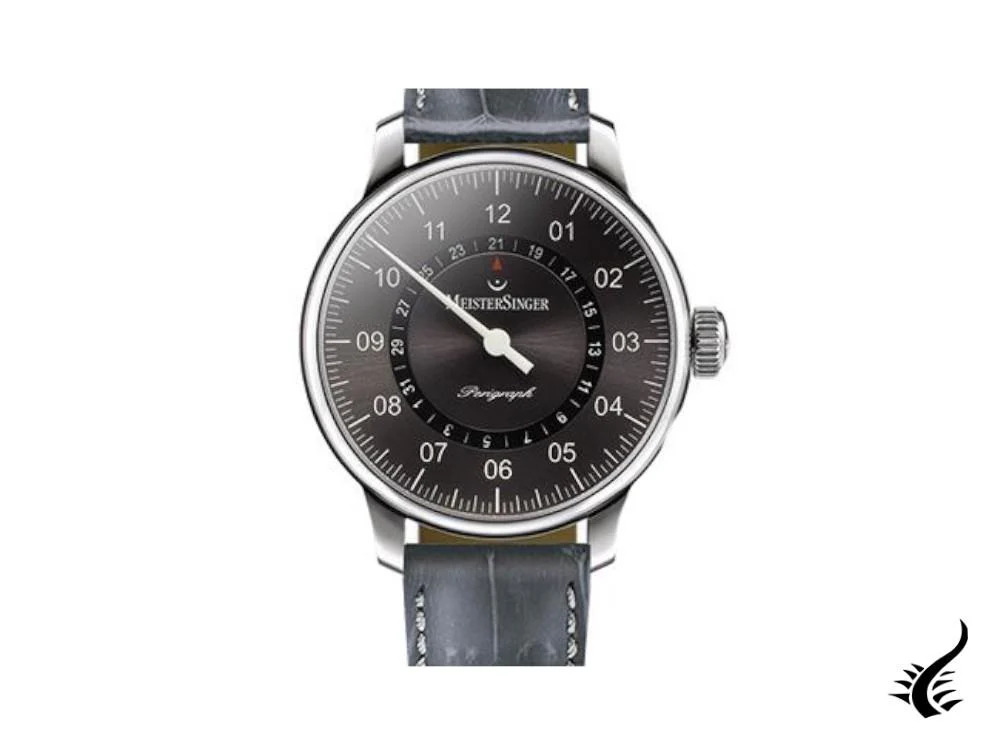 Meistersinger Perigraph Automatic Watch, ETA 2824-2, 43mm. Leather strap, AM1007 - Image 2