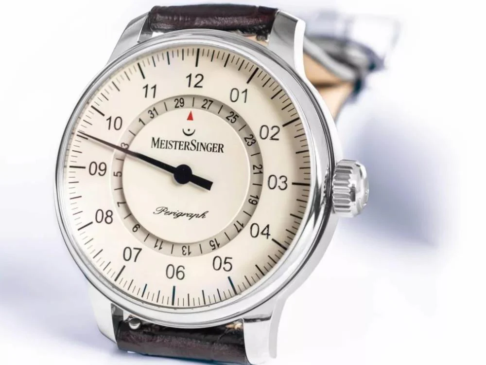 Meistersinger Perigraph Automatic Watch, SW 300, 38 mm, Beige, BM1103 - Image 4