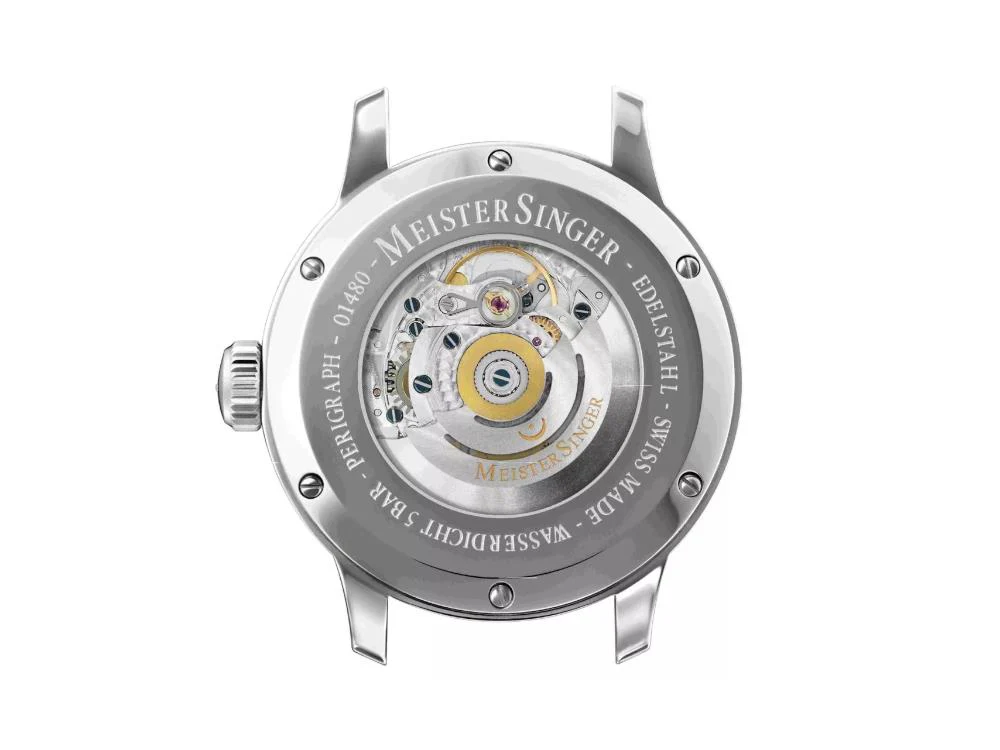 Meistersinger Perigraph Automatic Watch, SW 300, 38 mm, Blue, BM1108-SV02 - Image 3