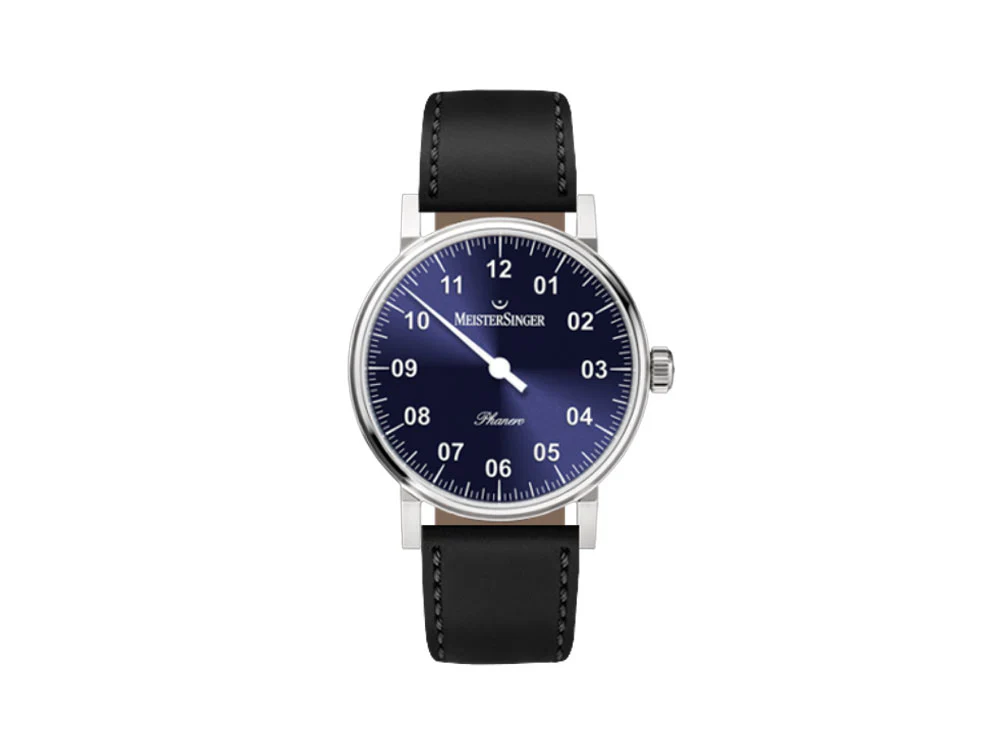 Meistersinger Phanero Watch, Manual winding, Sunburst blue, 35mm, PH308-SCF11 - Image 2