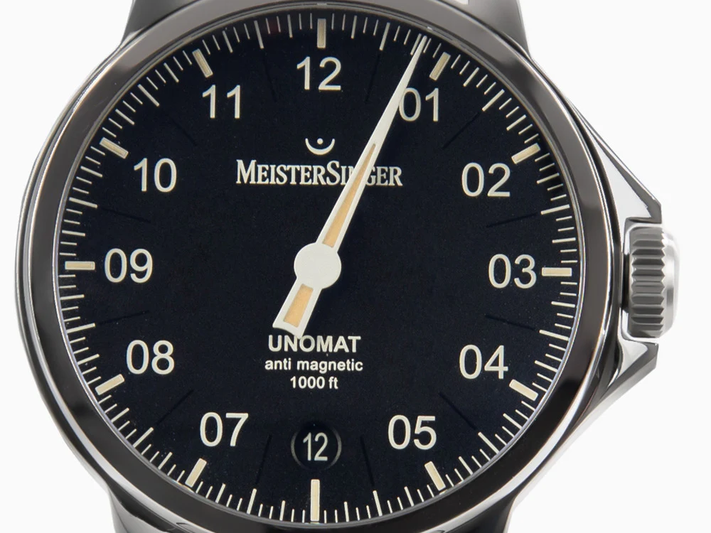Meistersinger Unomat Automatic Watch, SW-400, 43 mm, Black, UN902 - Image 9