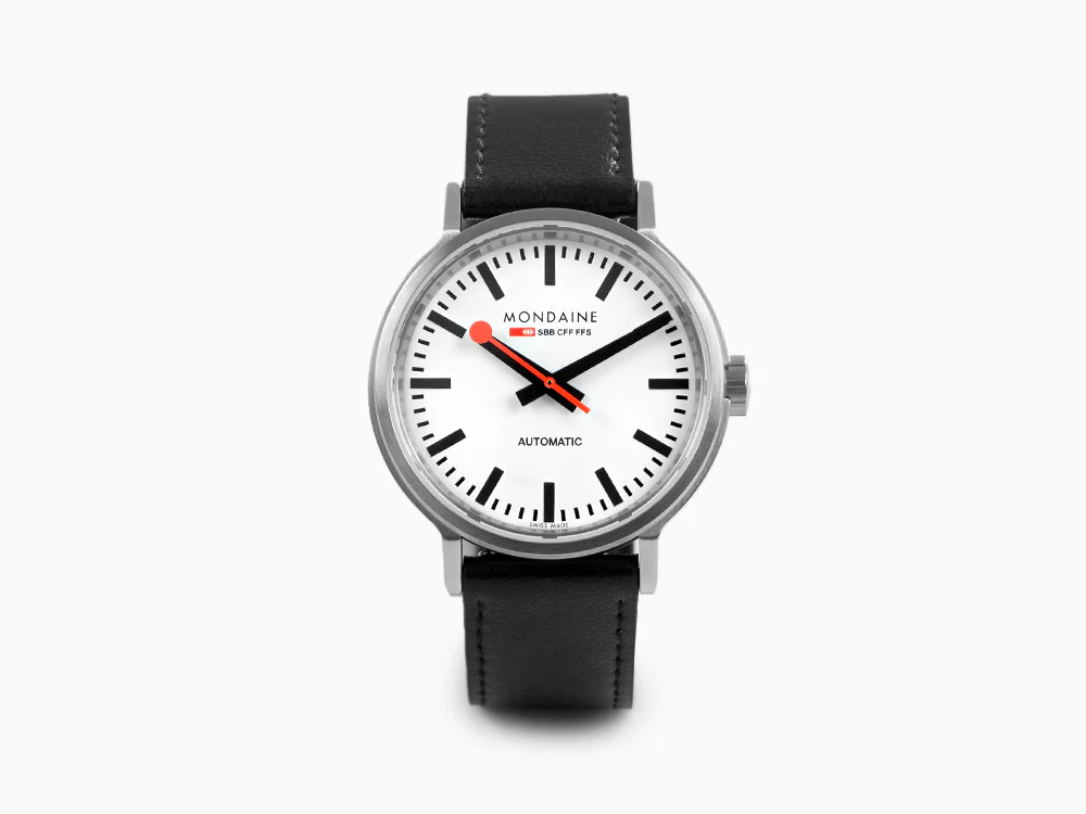 Mondaine Classic Original Automatic Watch, White, 41 mm, MST.4161B.LB - Image 2
