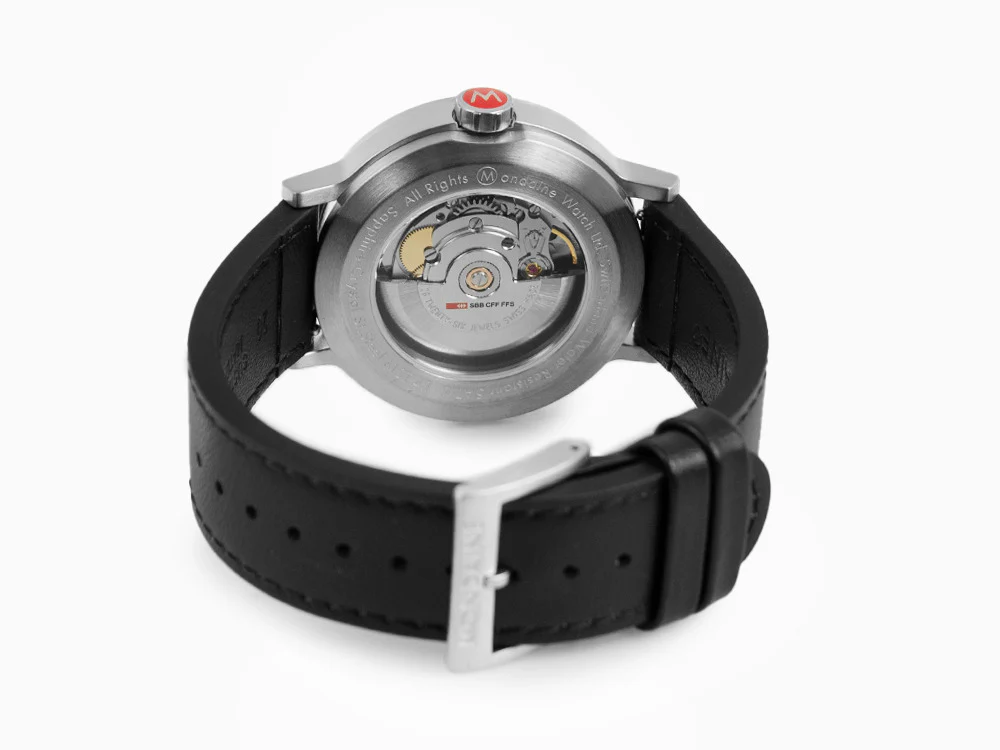 Mondaine Classic Original Automatic Watch, White, 41 mm, MST.4161B.LB - Image 3