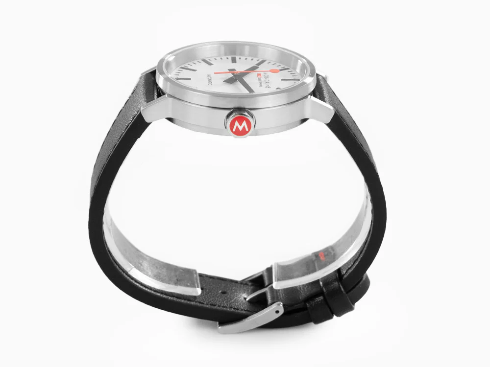 Mondaine Classic Original Automatic Watch, White, 41 mm, MST.4161B.LB - Image 5