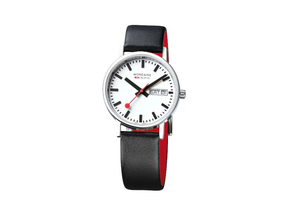 Mondaine Classic Quartz watch, polished stainless , Mineral crystal, 36mm - Image 2