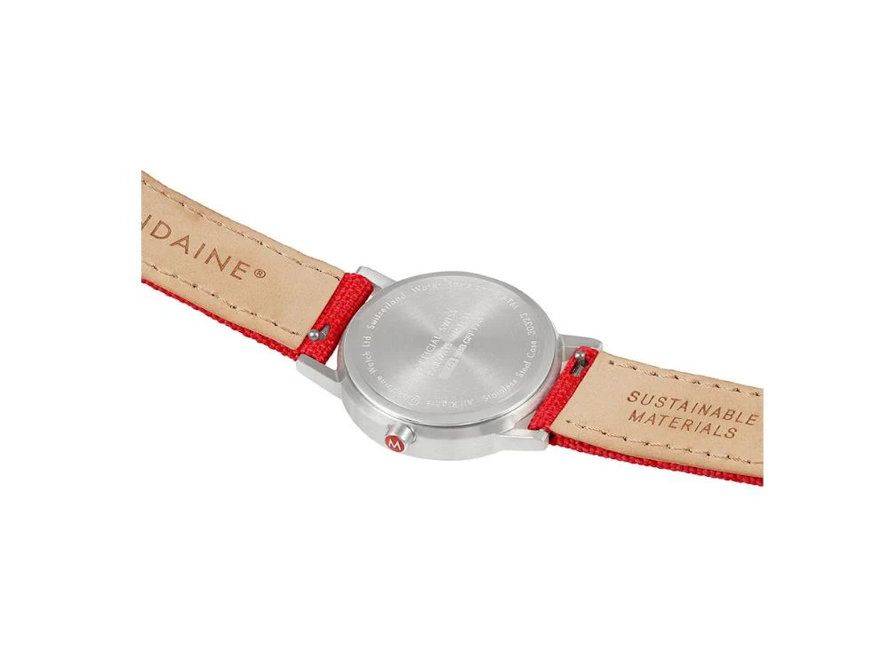Mondaine Classic Quartz Watch, White, 30 mm, Fabric strap, A658.30323.17SBC - Image 4