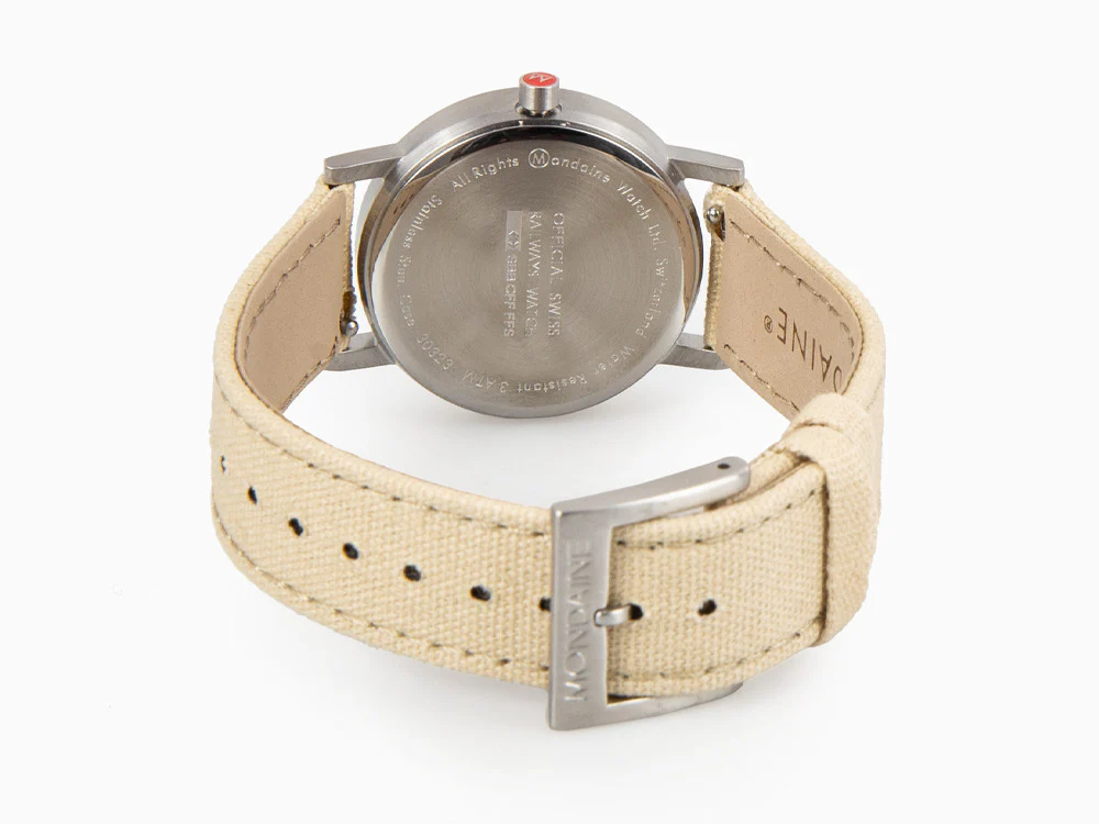 Mondaine Classic Quartz Watch, White, 30 mm, Fabric strap, A658.30323.17SBK - Image 3