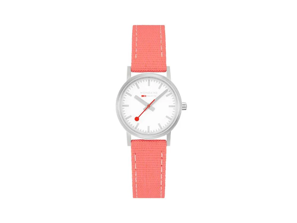 Mondaine Classic Quartz Watch, White, 30 mm, Fabric strap, A658.30323.17SBP - Image 2