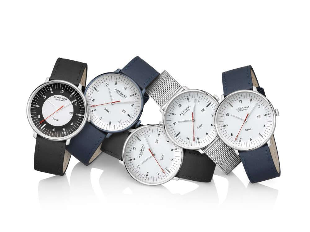 Mondaine Doppio IP Solar Quartz Watch, White, 41 mm, MLE.41910.LQV - Image 9