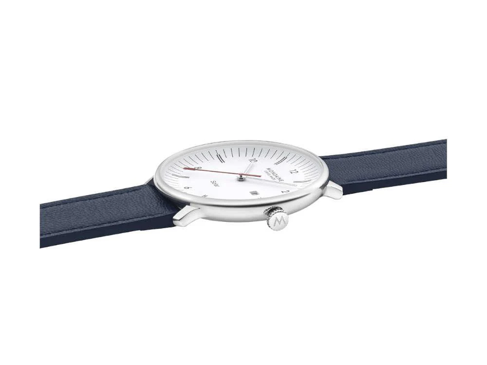 Mondaine Doppio Quartz Solar Watch, White, 41 mm, MLE.41910.LDV - Image 5