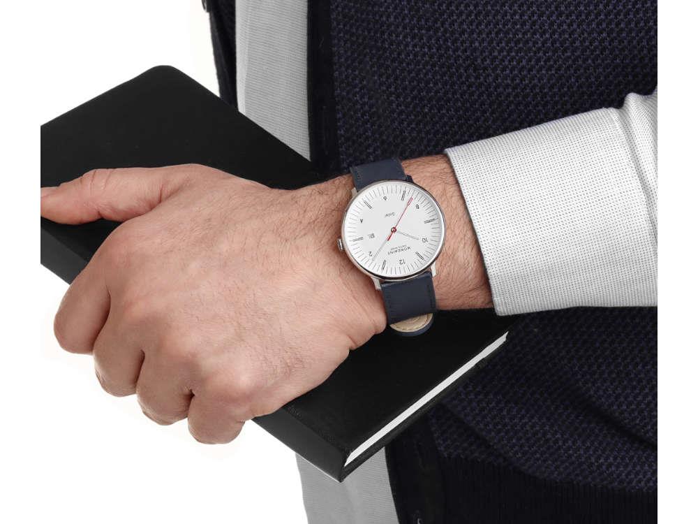 Mondaine Doppio Quartz Solar Watch, White, 41 mm, MLE.41910.LDV - Image 7