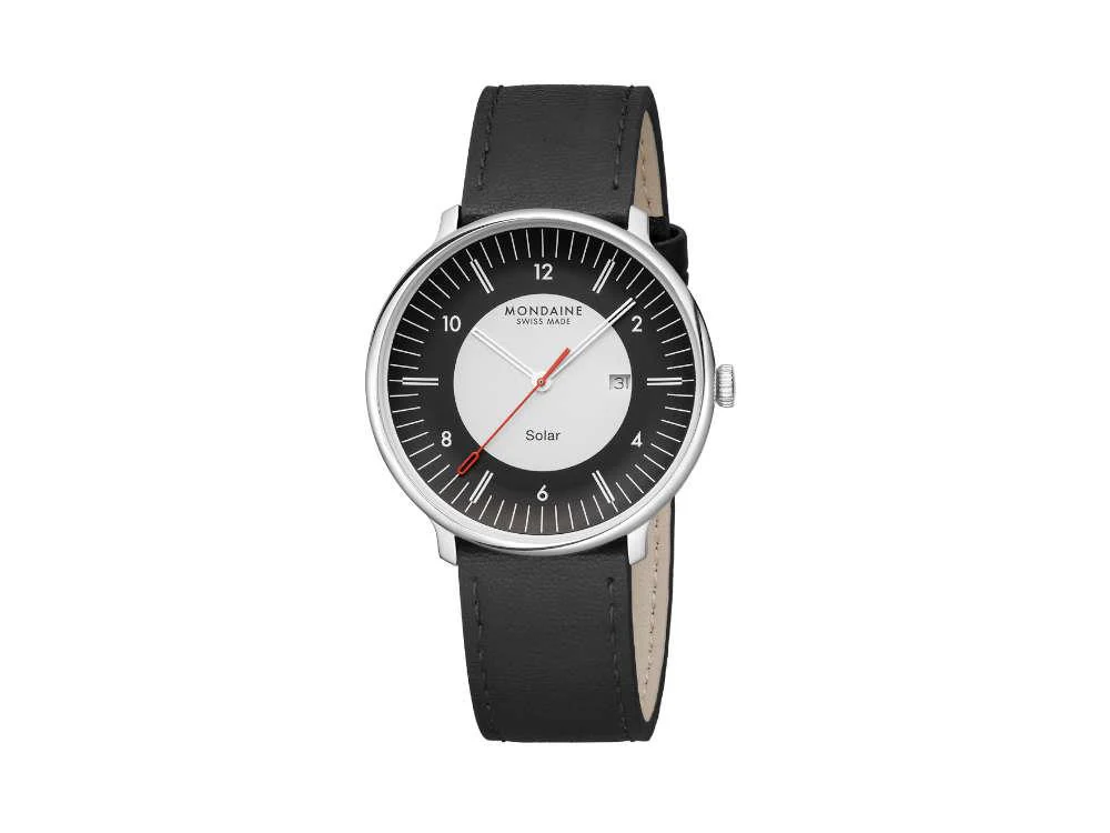 Mondaine Doppio Quartz Solar Watch, White, 41 mm, MLE.41920.LBV - Image 3