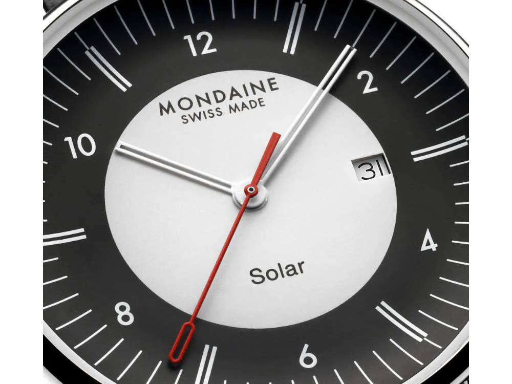 Mondaine Doppio Quartz Solar Watch, White, 41 mm, MLE.41920.LBV - Image 6