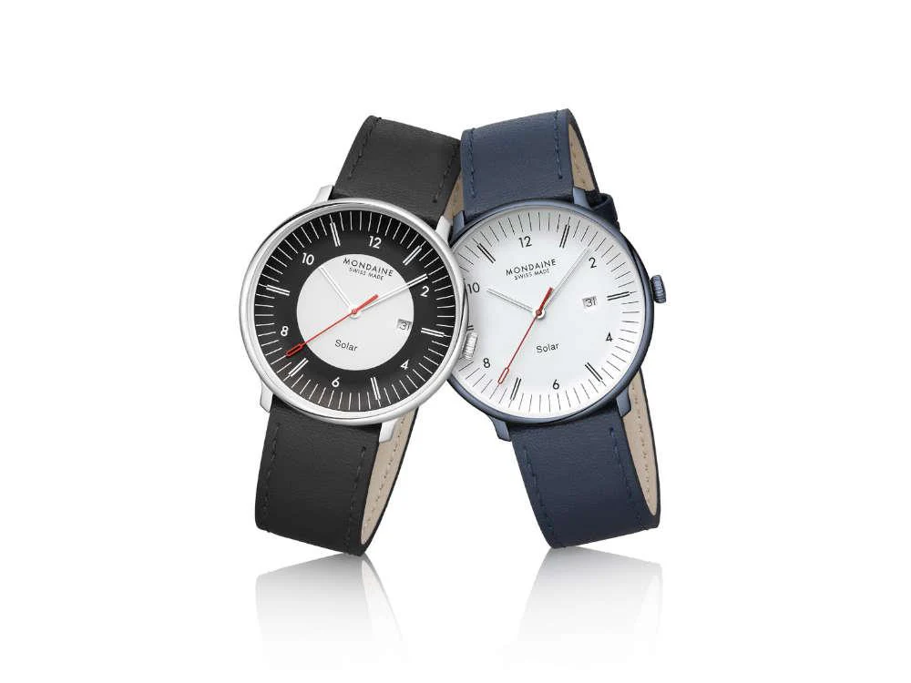 Mondaine Doppio Quartz Solar Watch, White, 41 mm, MLE.41920.LBV - Image 8