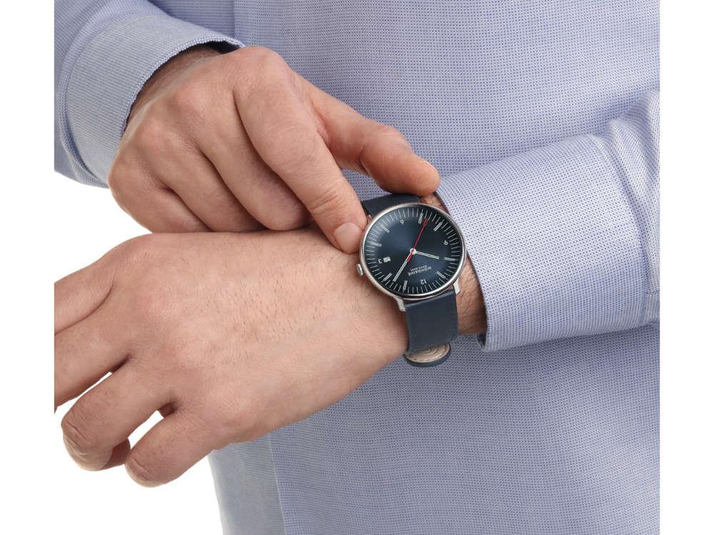 Mondaine Doppio Quartz Watch, Blue, 41 mm, MLE.41240.LQV.SET - Image 6