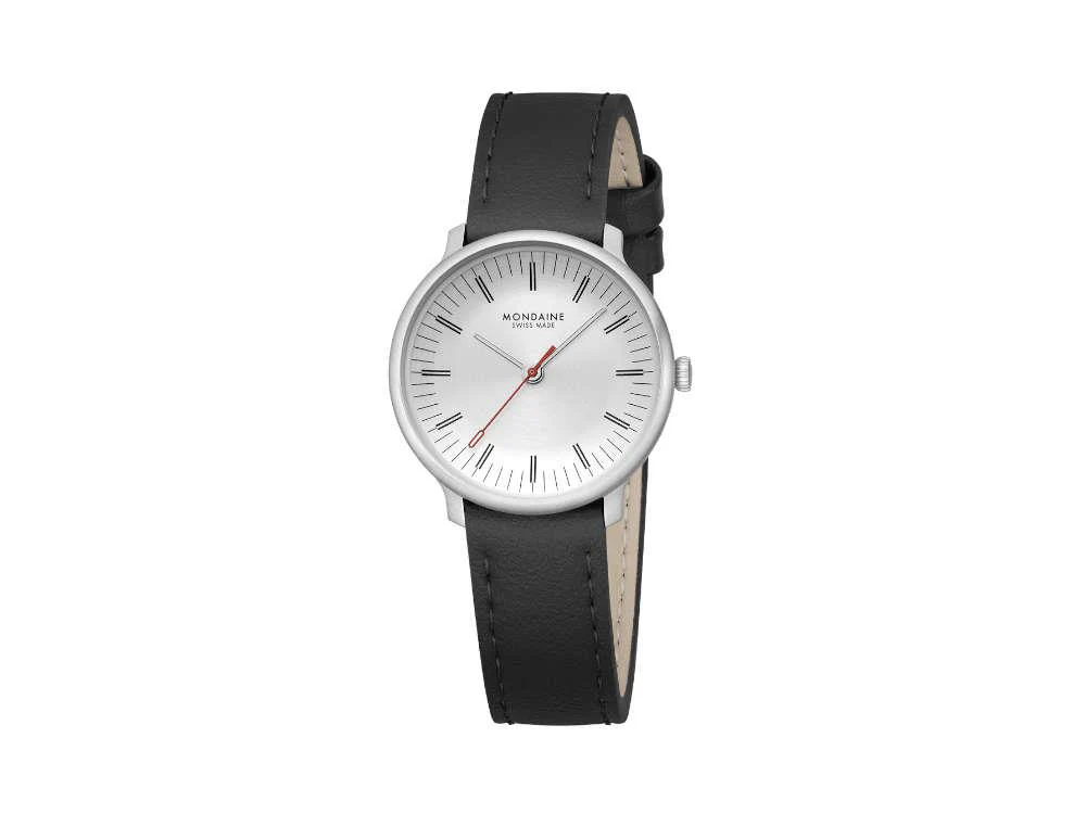 Mondaine Doppio Quartz Watch, White, 33 mm, MLE.33110.LBV - Image 3