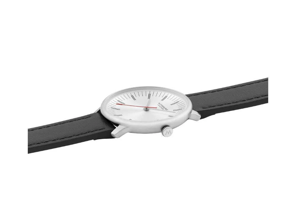 Mondaine Doppio Quartz Watch, White, 33 mm, MLE.33110.LBV - Image 4