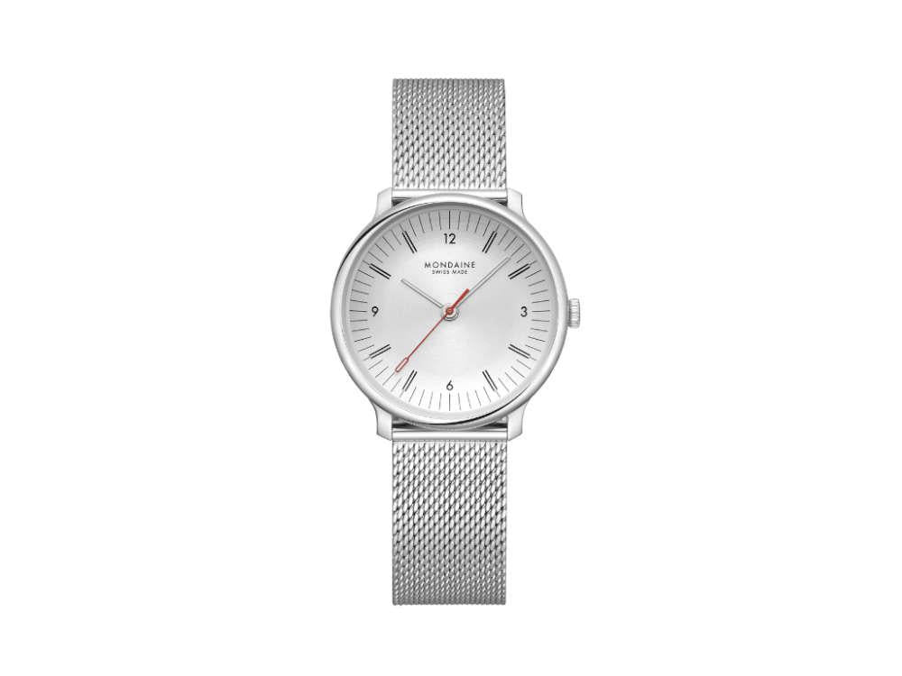 Mondaine Doppio Quartz Watch, White, 33 mm, MLE.33110.SM - Image 2