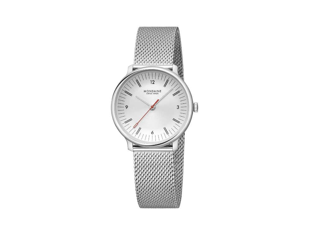Mondaine Doppio Quartz Watch, White, 33 mm, MLE.33110.SM - Image 3
