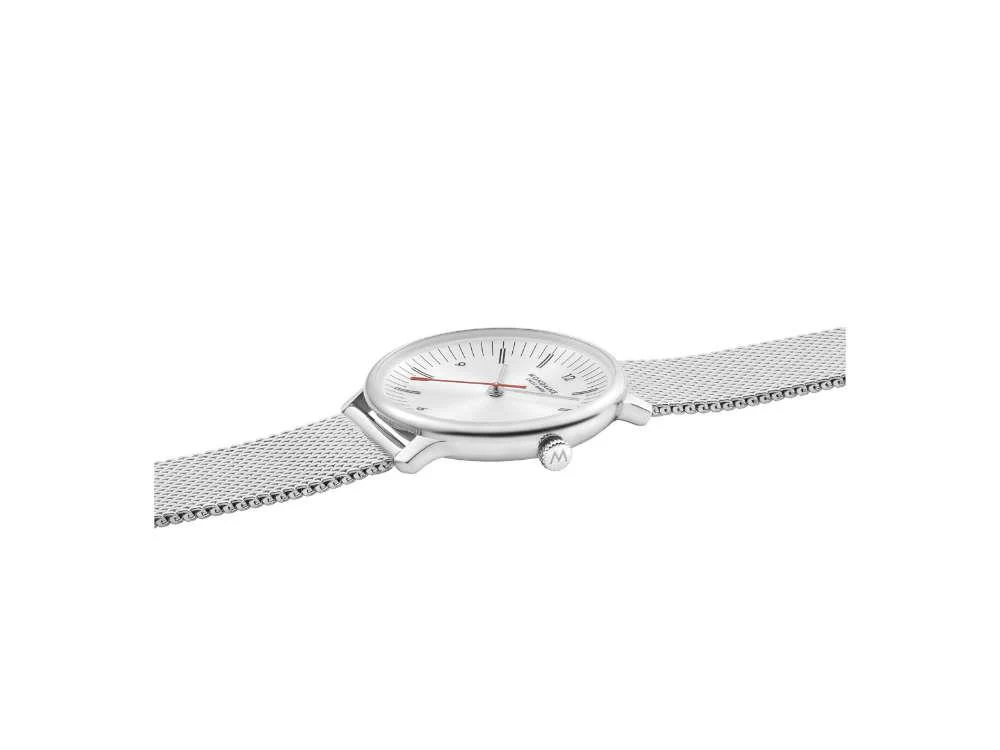Mondaine Doppio Quartz Watch, White, 33 mm, MLE.33110.SM - Image 4