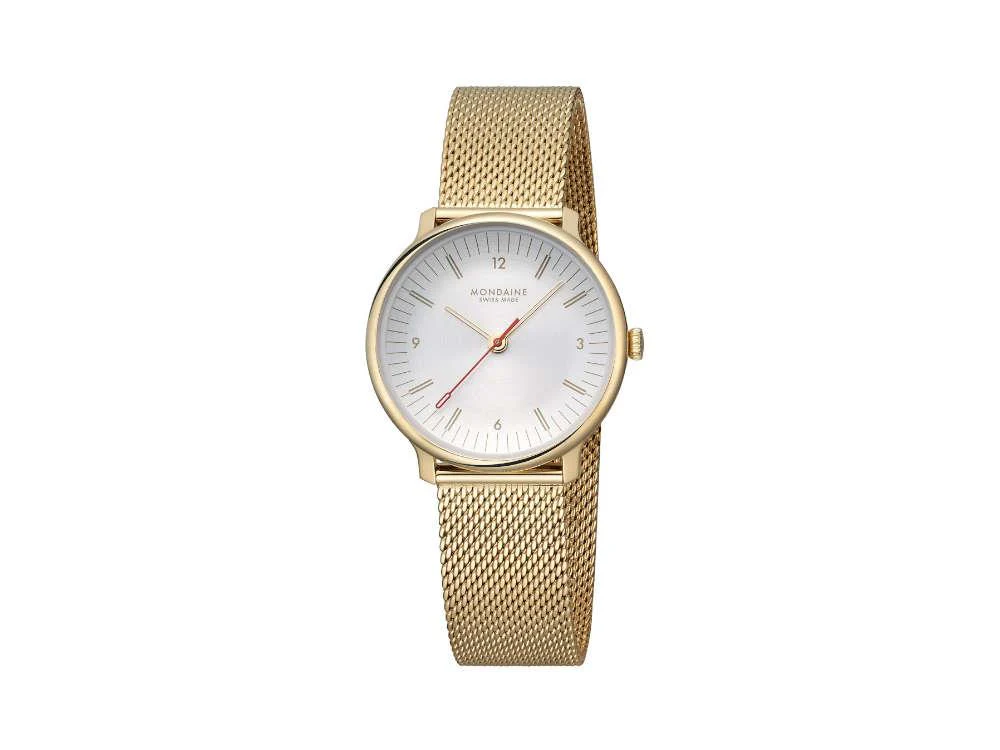 Mondaine Doppio Quartz Watch, White, 33 mm, MLE.33111.SM - Image 3