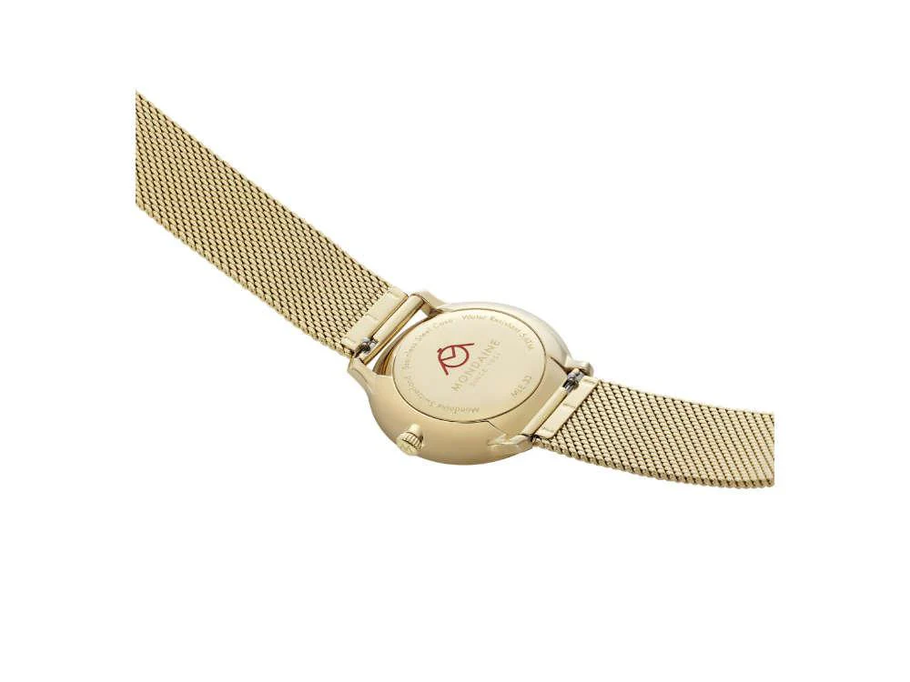 Mondaine Doppio Quartz Watch, White, 33 mm, MLE.33111.SM - Image 5