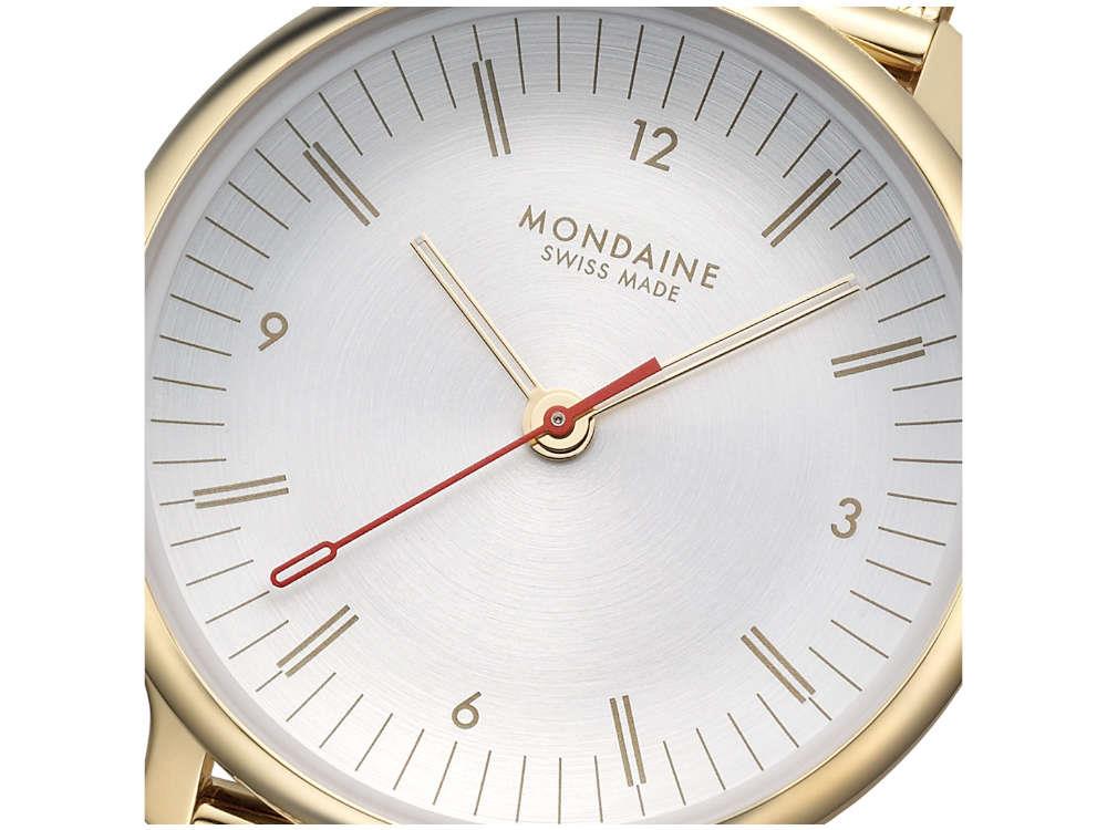 Mondaine Doppio Quartz Watch, White, 33 mm, MLE.33111.SM - Image 6