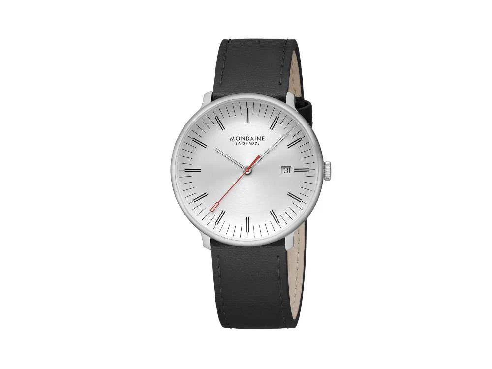 Mondaine Doppio Quartz Watch, White, 41 mm, MLE.41210.LBV - Image 3