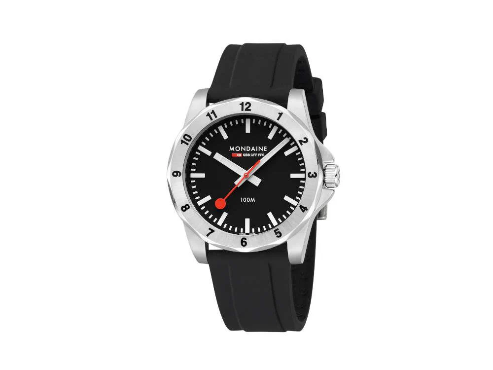 Mondaine Numeri Quartz Watch, Black, 42 mm, MSN.42120.RB - Image 2