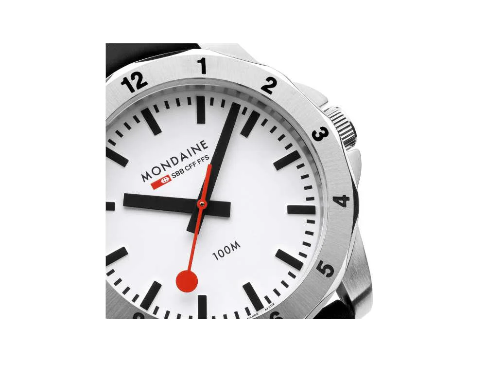 Mondaine Numeri Quartz Watch, White, 42 mm, MSN.4211B.RB - Image 3