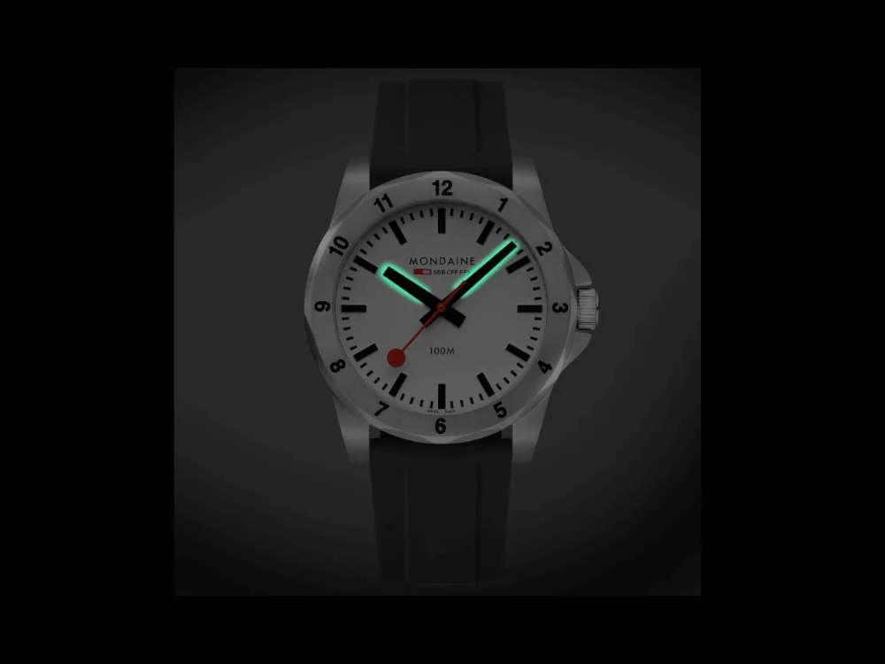 Mondaine Numeri Quartz Watch, White, 42 mm, MSN.4211B.RB - Image 8