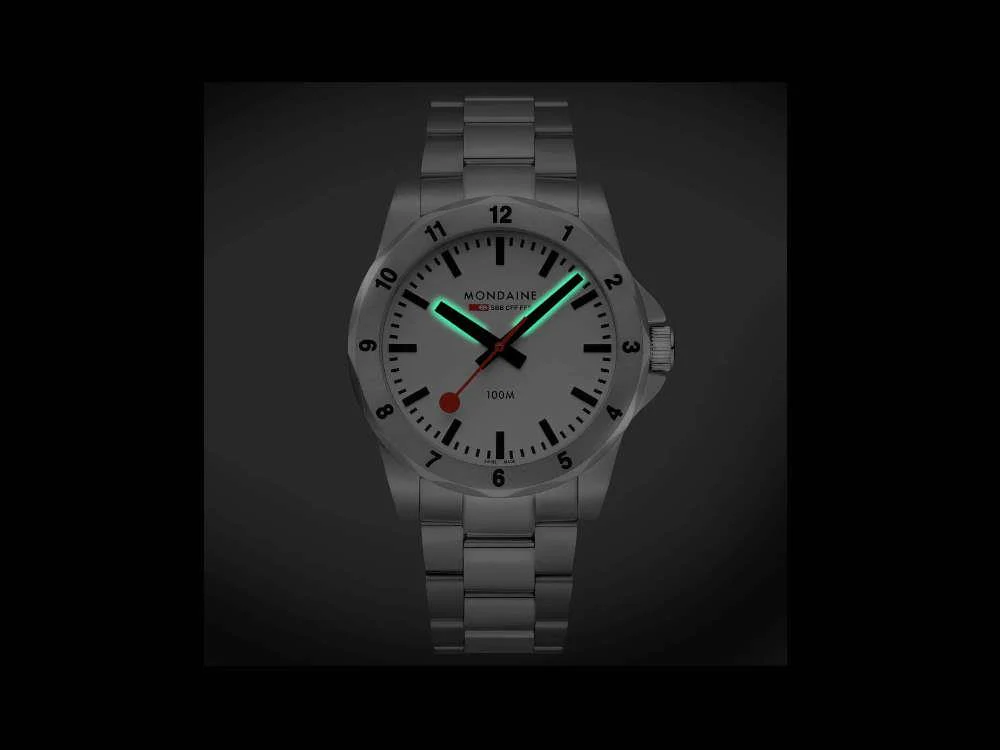 Mondaine Numeri Quartz Watch, White, 42 mm, MSN.4211B.SK - Image 6
