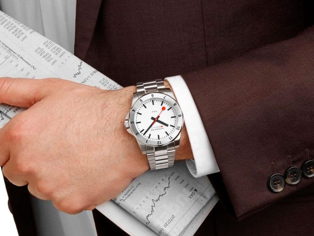 Mondaine Numeri Quartz Watch, White, 42 mm, MSN.4211B.SK - Image 7