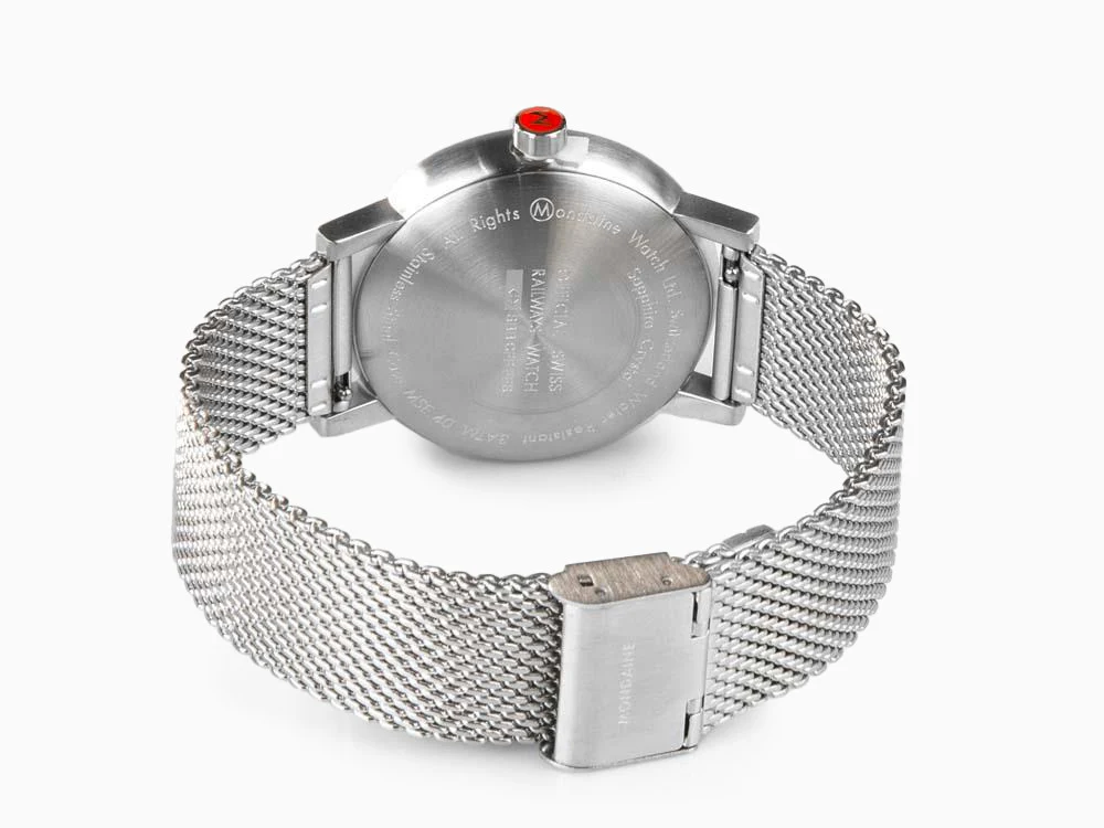 Mondaine SBB Evo Quartz Watch, White, 43 mm MSE.43110.SJ - Image 3