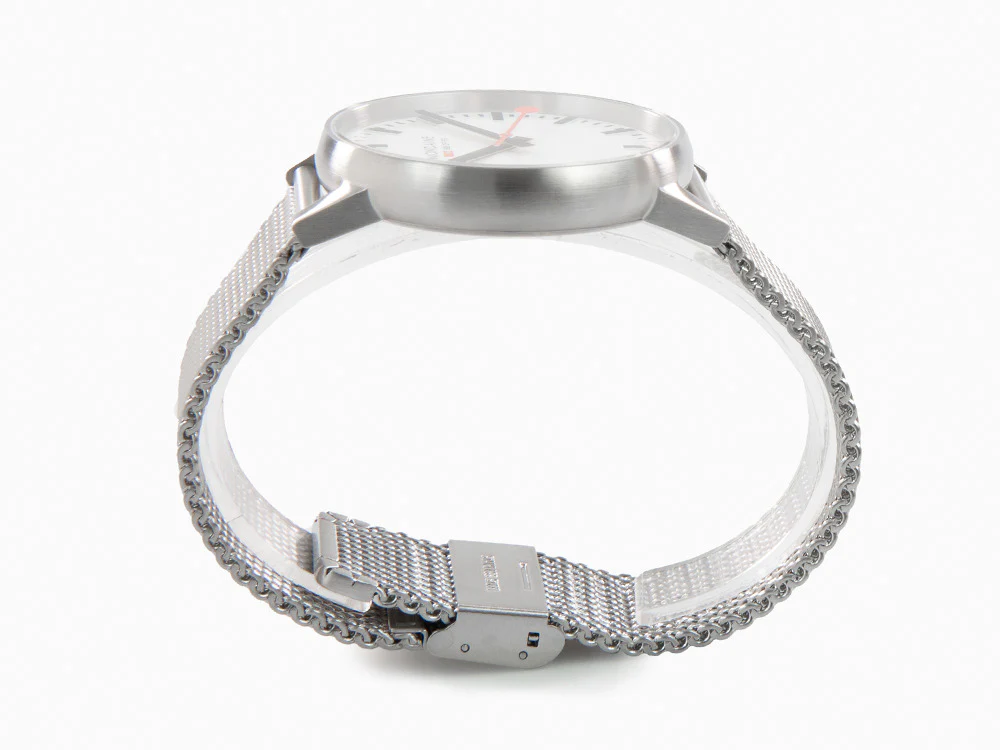 Mondaine SBB Evo Quartz Watch, White, 43 mm MSE.43110.SJ - Image 6