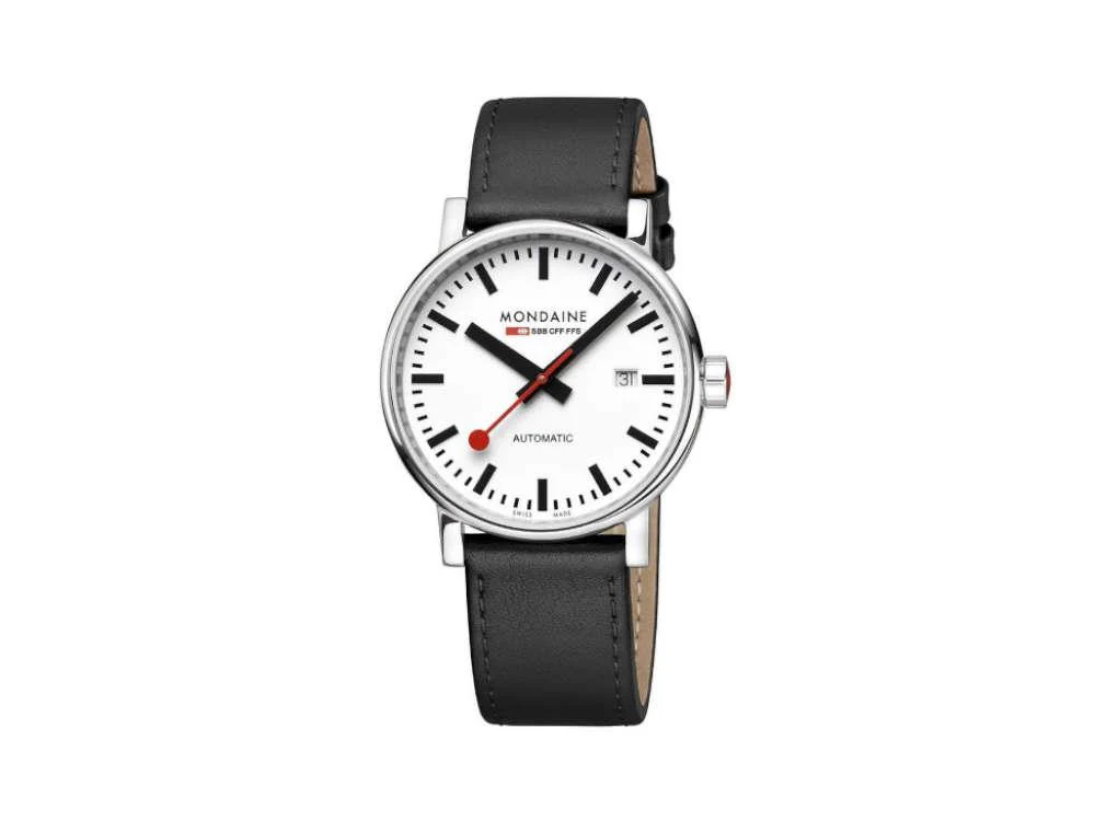 Mondaine SBB Evo2 Automatic Watch, White, 40 mm, MSE.40610.LB - Image 2