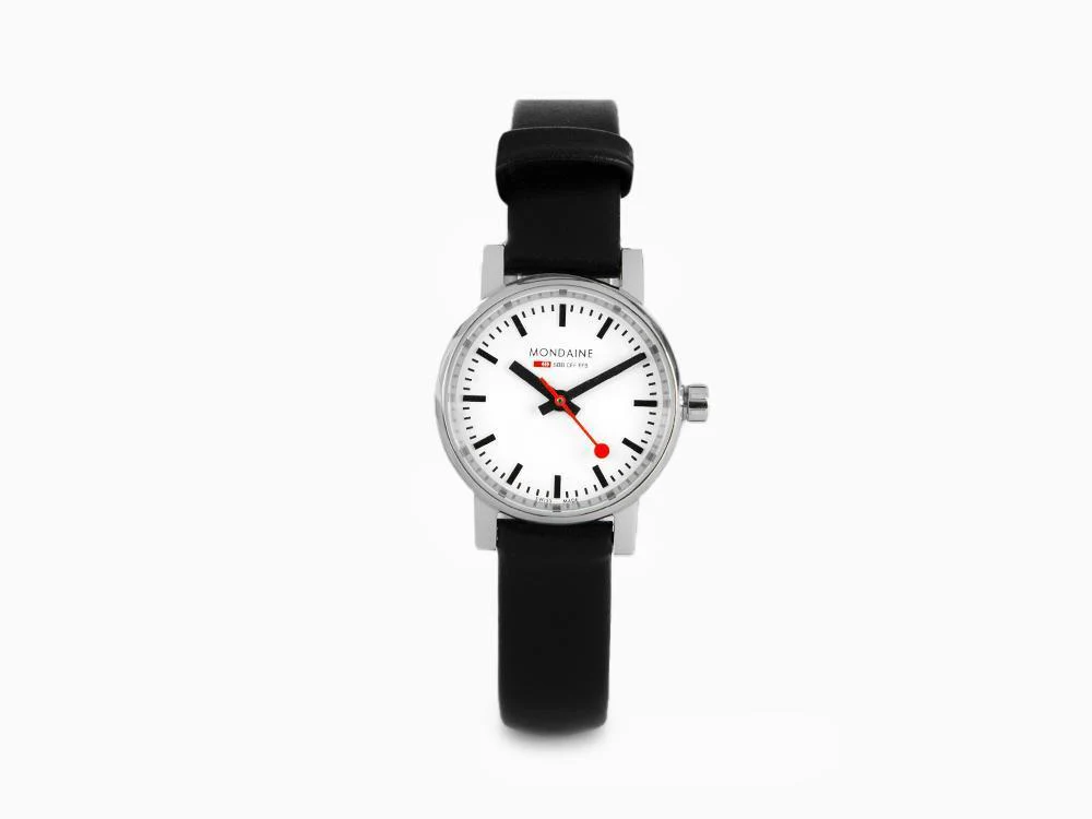 Mondaine SBB Evo2 Petite Quartz Watch, White, 26mm, Leather strap, MSE.26110.LB - Image 2
