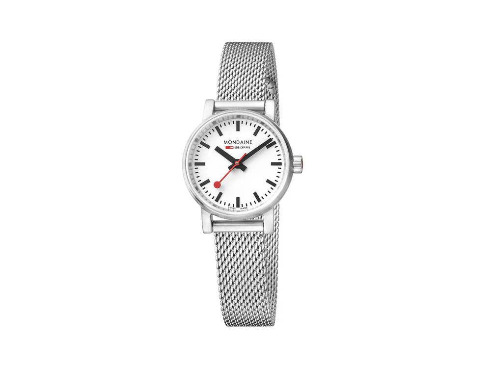 Mondaine SBB Evo2 Petite Quartz Watch, White, 26mm, MSE.26110.SM