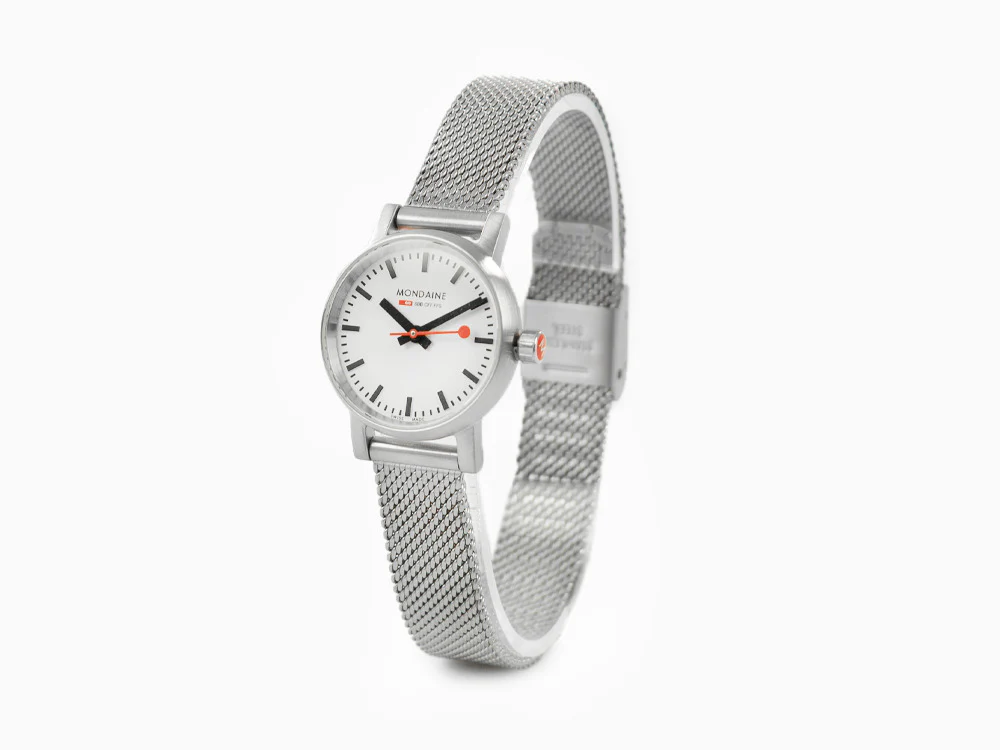 Mondaine SBB Evo2 Petite Quartz Watch, White, 26mm, MSE.26110.SM - Image 4