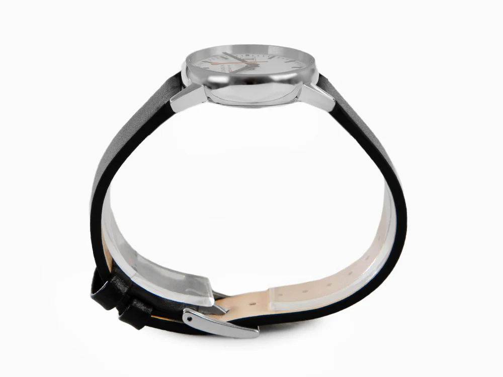 Mondaine SBB Evo2 Quartz Watch, White, 30mm, Day, Leather strap, MSE.30210.LB - Image 6