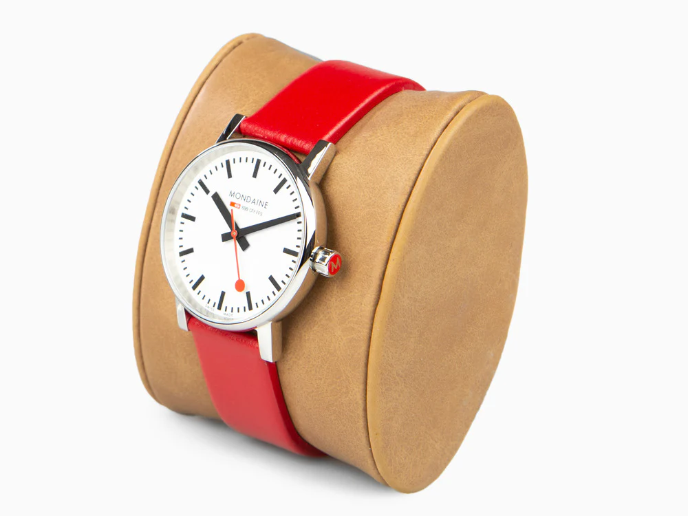 Mondaine SBB Evo2 Quartz Watch, White, 35 mm, Leather strap, MSE.35110.LC - Image 4