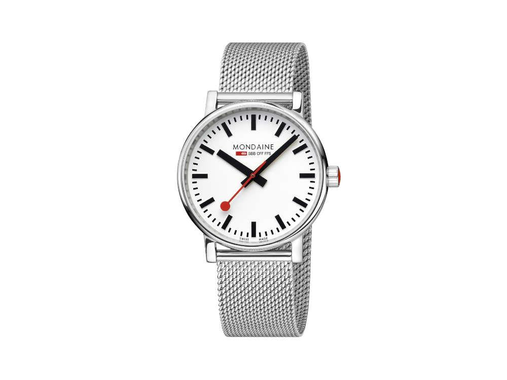 Mondaine SBB Evo2 Quartz Watch, White, 40 mm, MSE.40110.SM - Image 2