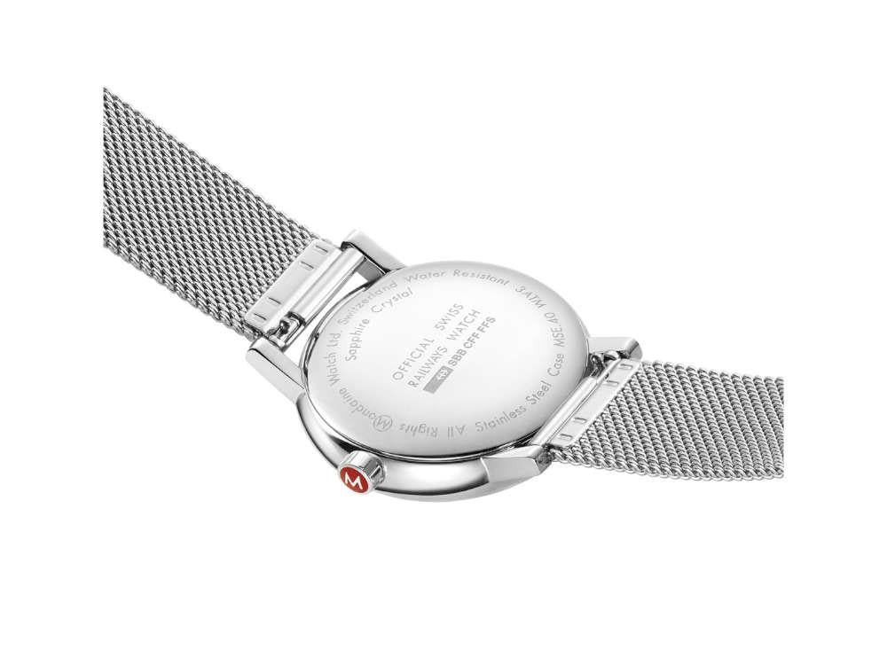 Mondaine SBB Evo2 Quartz Watch, White, 40 mm, MSE.40110.SM - Image 3