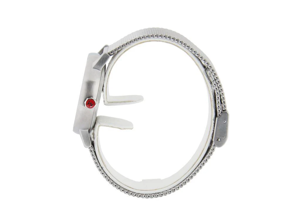 Mondaine SBB Evo2 Quartz Watch, White, Mesh Strap, MSE.35110.SM - Image 4