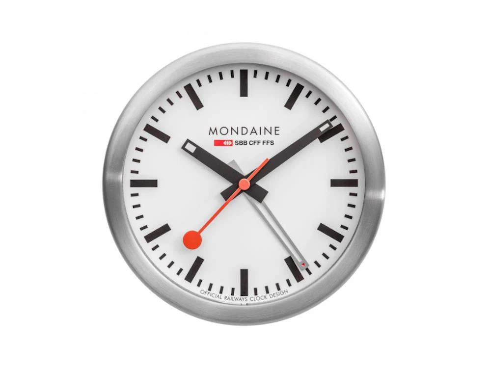 Mondaine Table Clocks Quartz Watch, Steel, White, 12,5cm, A997.MCAL.16SBB - Image 2